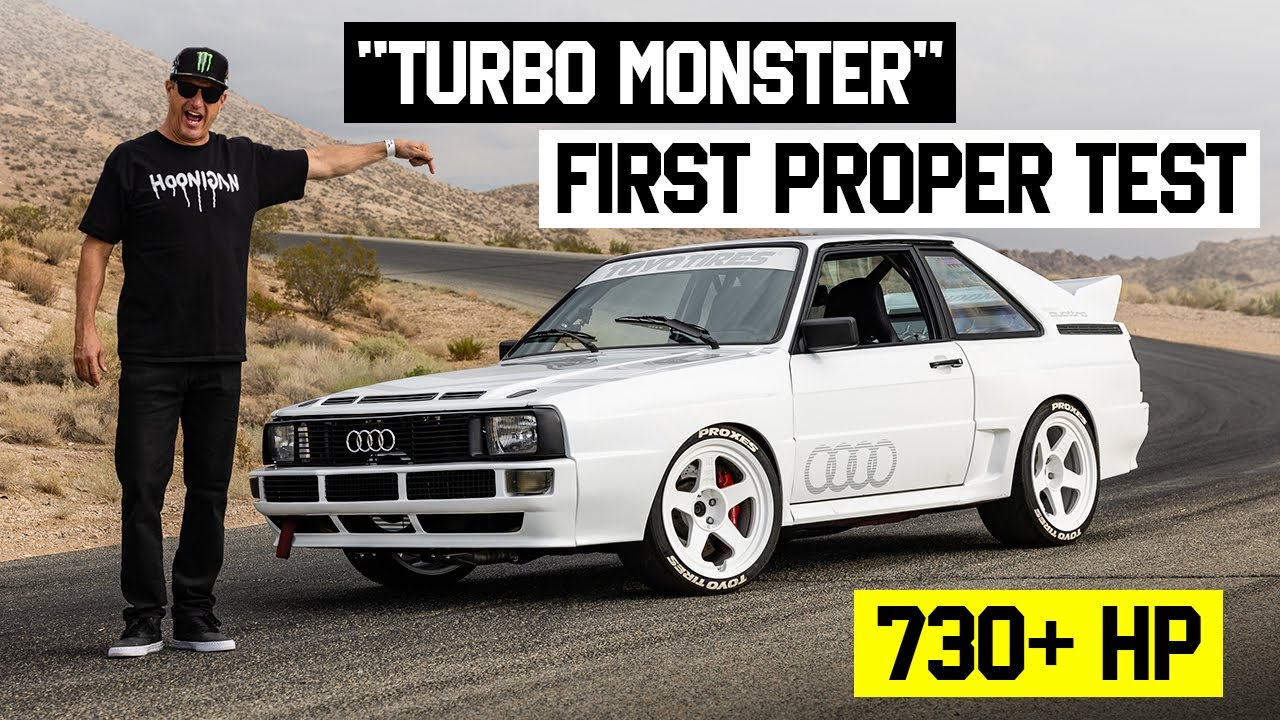 Ken Block Tests his TURBO MONSTER! 730+ Horsepower Audi Sport Quattro Replica!