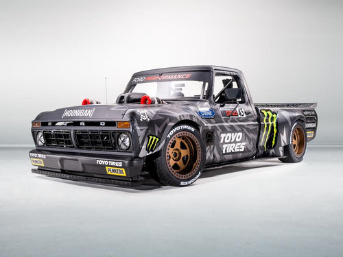 KEN BLOCK AND TOYO TIRES PRESENT: THE HOONITRUCK! THE ALL-NEW, MOST UNIQUE ALL WHEEL-DRIVE RACE TRUCK OF ALL TIME.