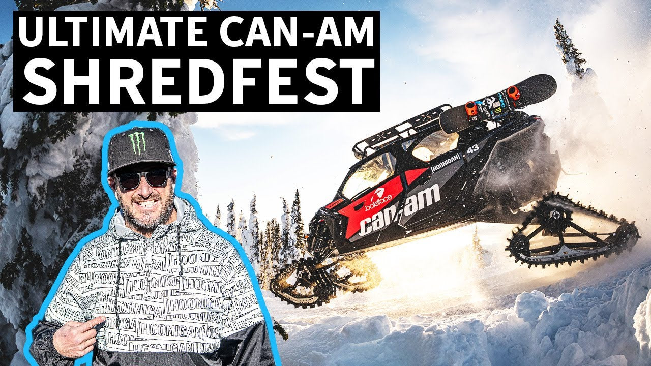 Shredfest in the ULTIMATE Can-Am - Ken Block at the Best Snow Cat Snowboarding Spot: Baldface Lodge!